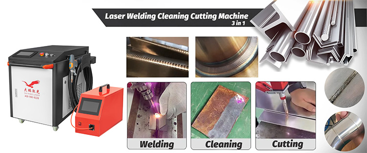 Portable Laser Welding Laser Rust Remover Gun Welding Cutting Cleaning  Machine 3 In 1