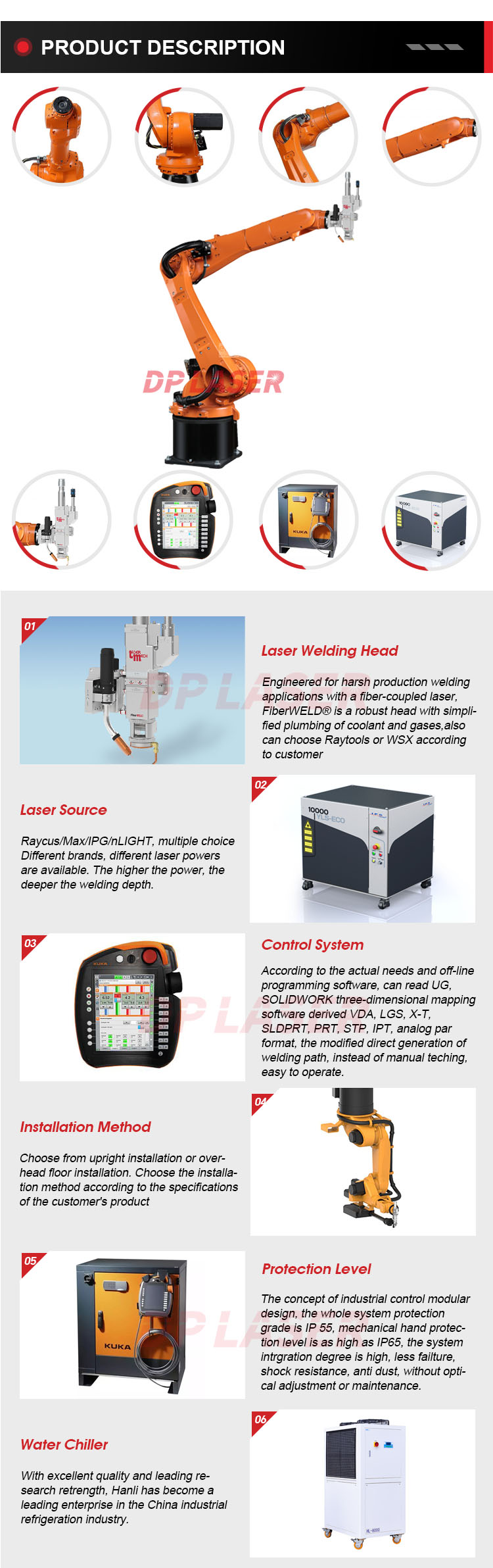 Automatic Robot Fiber Laser Welding Machine