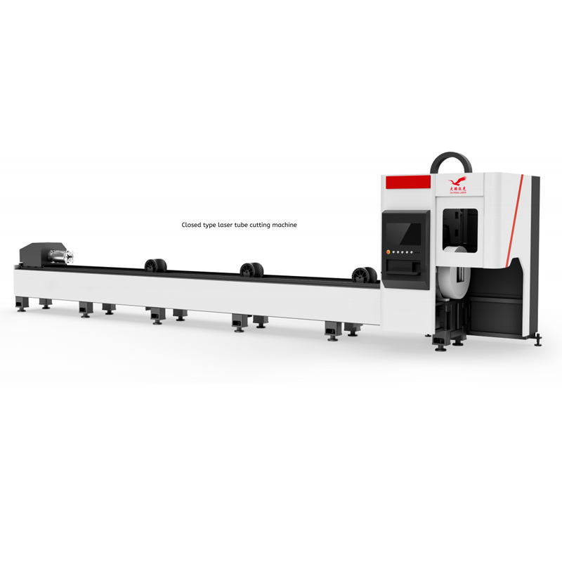 cnc fiber tube laser cutting machine closed type