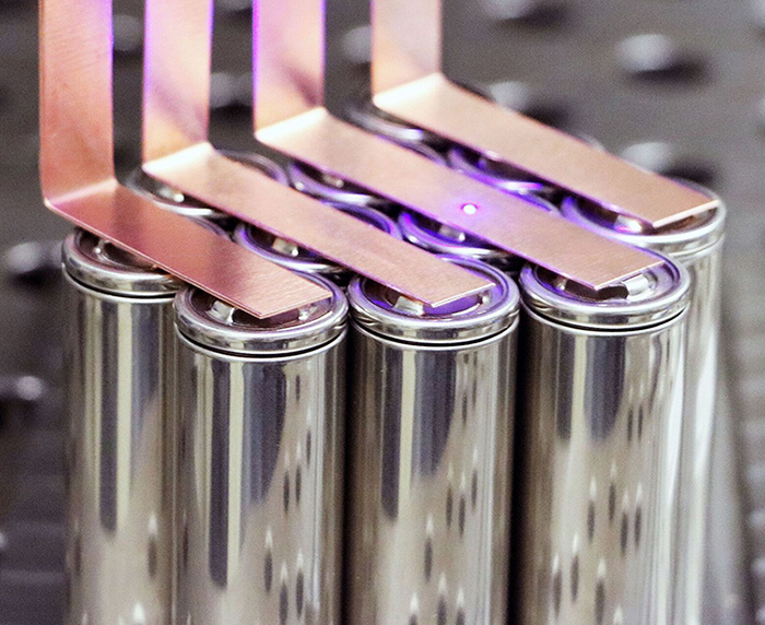 laser welding copper samples