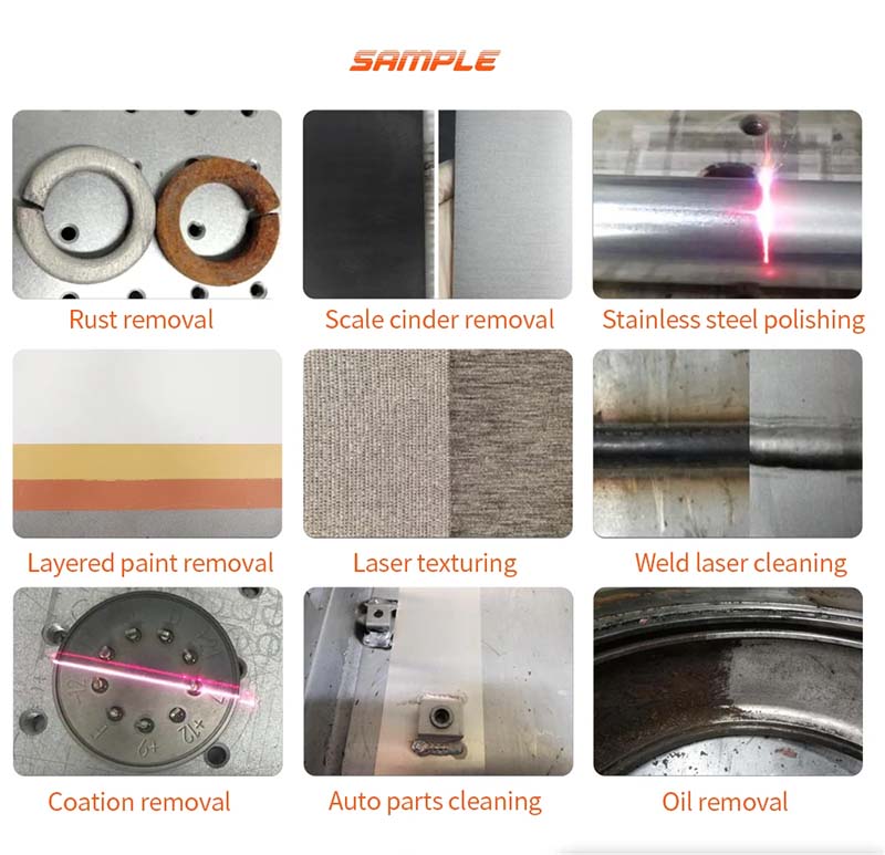 industrial applications of pulse and continuous laser cleaner