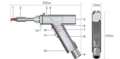 700W air-cooled welding head